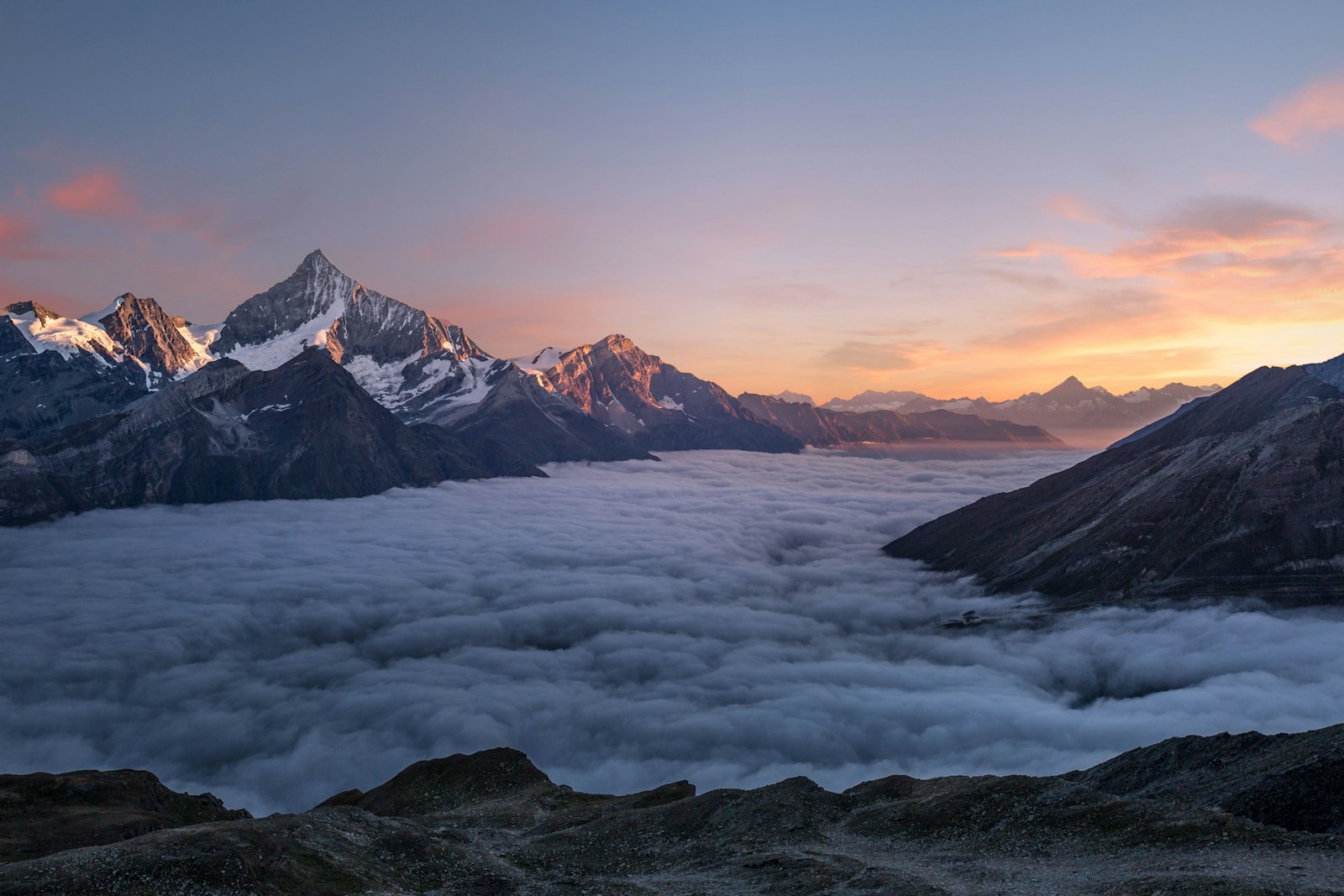 Distant mountains and the path ahead